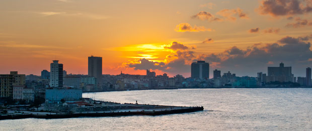 A sunset in Havana