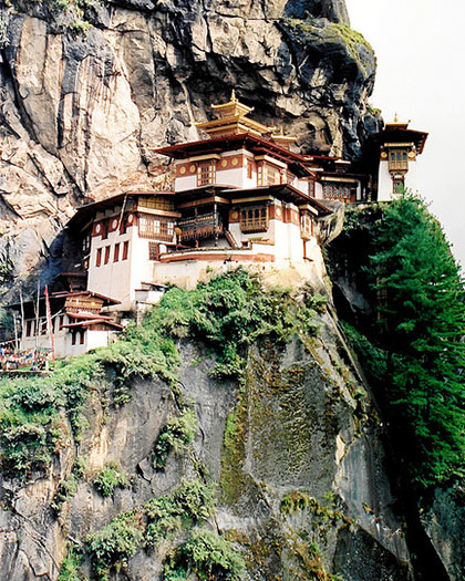 The Tiger’s Nest Monastery in Bhutan is a remote but beautiful location