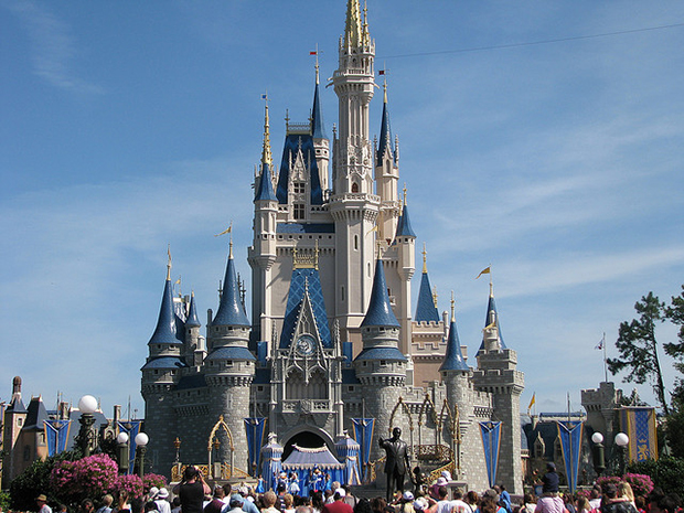 The Cinderella Castle at Disney World in Orlando, Florida is one of many family holiday destinations.