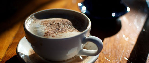 A wonderfully delicious mocha in the warm morning light of Tofino.