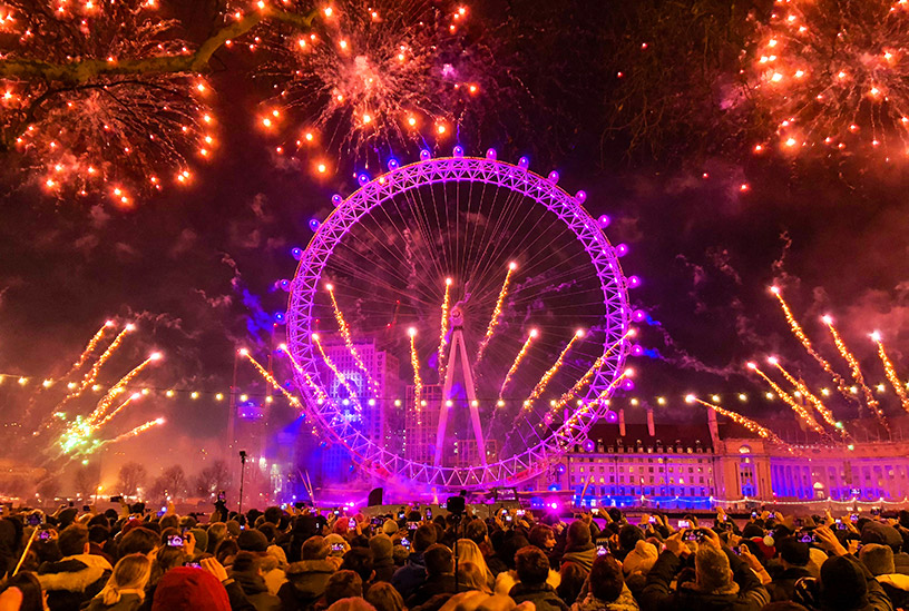 new years eve fireworks in london