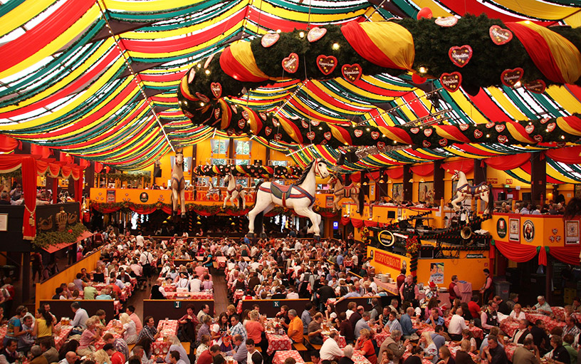 oktoberfest beer hall in munich germany