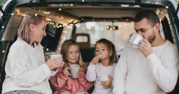 Family taking winter road trip around Australia