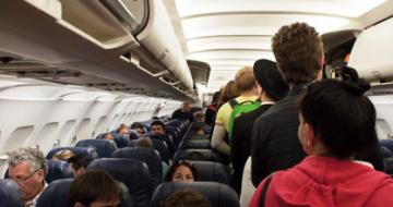 Crowded plane