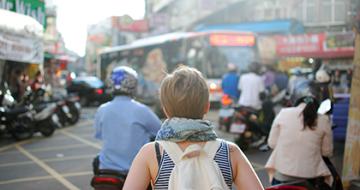 Woman travelling solo