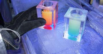 Drinks at icebar