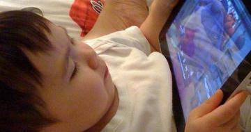 Child watching ipad